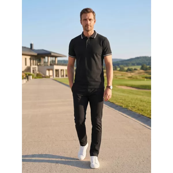 Herren-T-Shirt mit Kragen ALTISPORT NoPrint NP/ALM912 SCHWARZ 