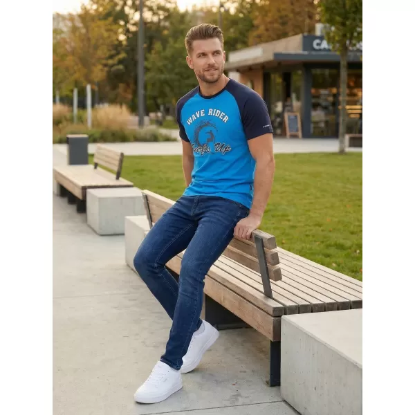  Herren-T-Shirt SAM 73 ESTEBAN MT 841 LEUCHTEND BLAU 