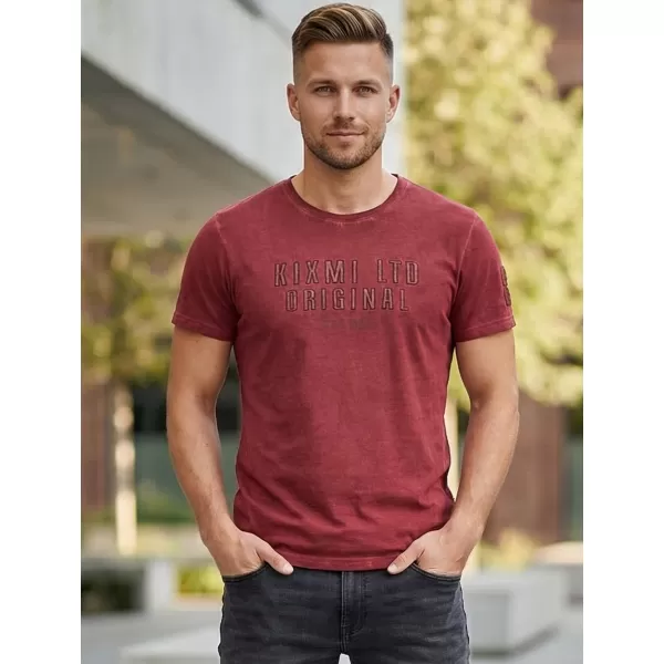  Herren-T-Shirt KIXMI SALEM BURGUND 