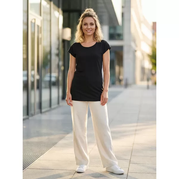  Langes T-Shirt für Damen ALTISPORT NoPrint NP/ALW321 SCHWARZ 