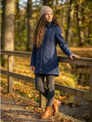 Softshell-Mantel für Damen ALTISPORT CIARA DUNKELBLAU/SILBER