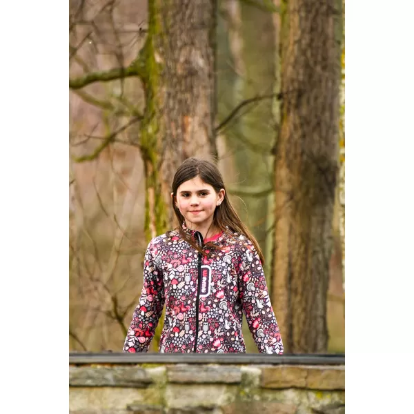  Fleece-Sweatshirt für Kinder WAMU SOVA LILA 
