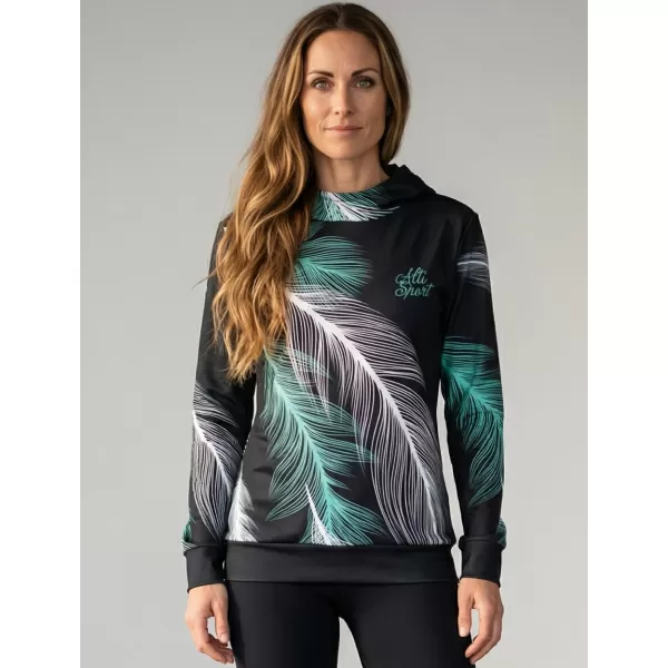  Hochwertiges Funktions-Sweatshirt für Damen ALTISPORT VOJ/ALW001MI01 SCHWARZ/TÜRKIS 