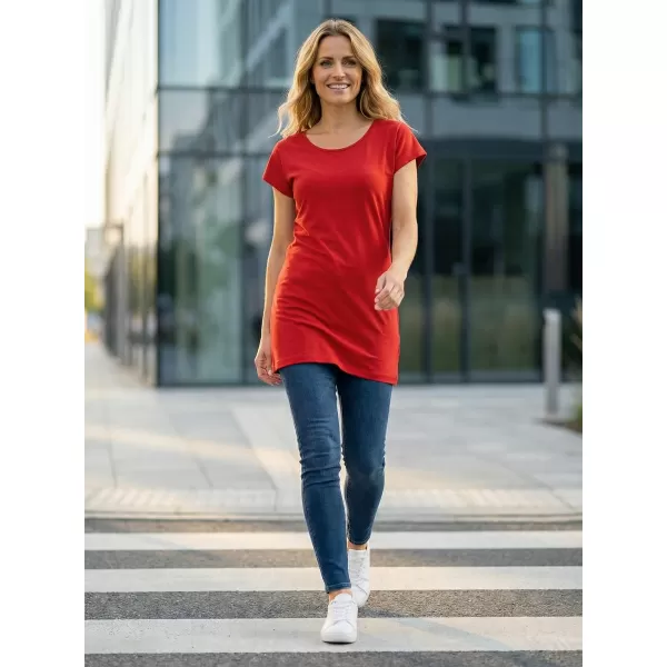 Langes T-Shirt für Damen ALTISPORT NoPrint NP/ALW321 ROT 
