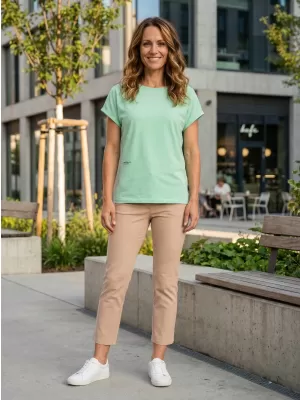 Damen-T-Shirt SAM 73 CRISTINA WT 918 BASILIKUM