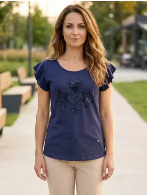 Damen-T-Shirt KIXMI SAMMI DUNKELBLAU