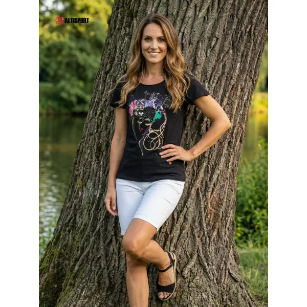  Damen-T-Shirt KIXMI SINDY SCHWARZ 
