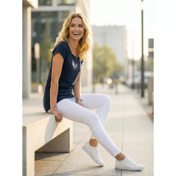  Langes T-Shirt für Damen ALTISPORT NoPrint NP/ALW321 NAVY BLAU 