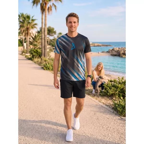  Funktionelles Premium-T-Shirt für Herren ALTISPORT VOJ/ALM028TR01 SCHWARZ UND BLAU 
