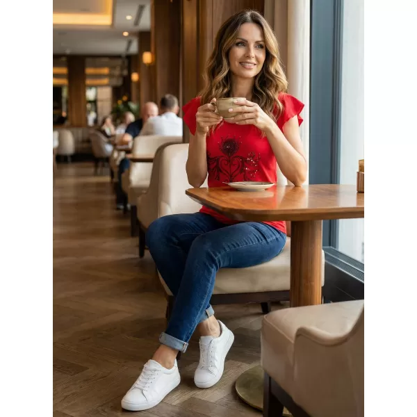  Damen-T-Shirt KIXMI SAMMI ROT 