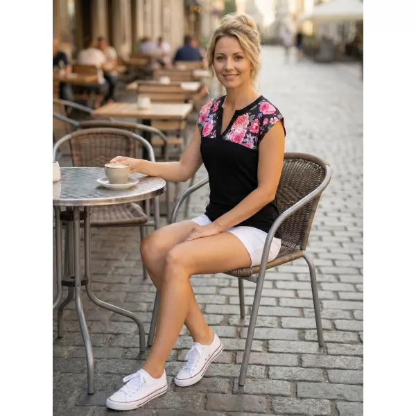  Damen-T-Shirt ALTISPORT CLARA SCHWARZ 