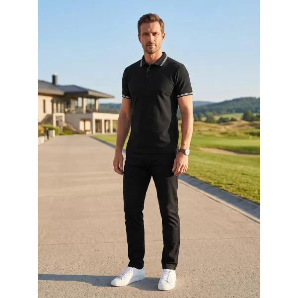  Herren-T-Shirt mit Kragen ALTISPORT NoPrint NP/ALM912 SCHWARZ 