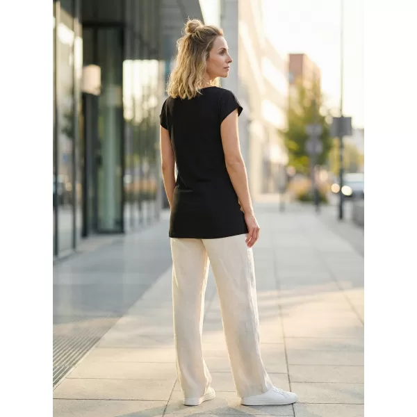  Langes T-Shirt für Damen ALTISPORT NoPrint NP/ALW321 SCHWARZ 