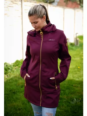 Softshell-Mantel für Damen ALTISPORT CIARA BURGUND