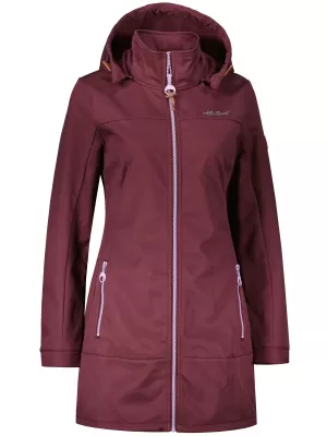 Softshell-Mantel für Damen ALTISPORT CIARA BURGUNDERROT/VIOLETT