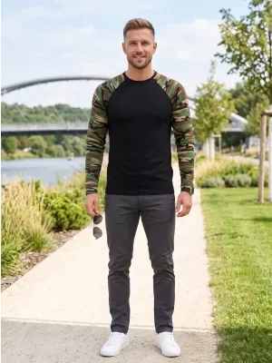 Herren-T-Shirt mit langen Ärmeln ALTISPORT NoPrint NP/ALM661 TARNBRAUN