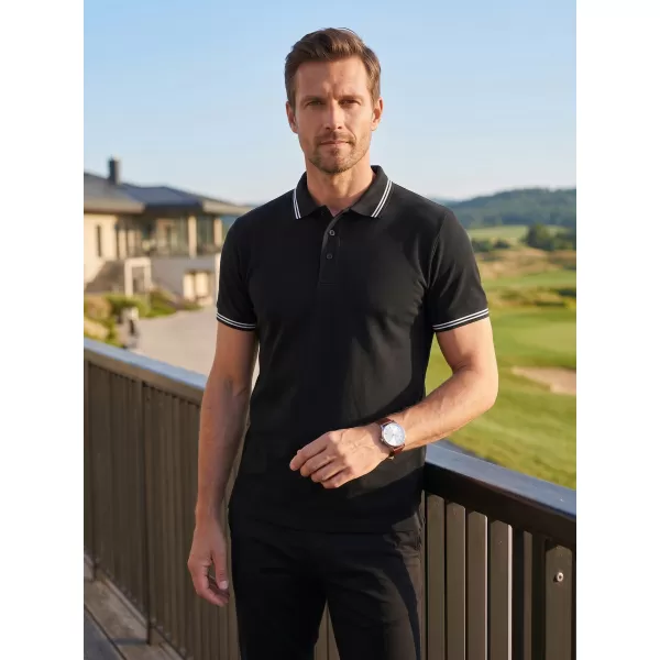  Herren-T-Shirt mit Kragen ALTISPORT NoPrint NP/ALM912 SCHWARZ 