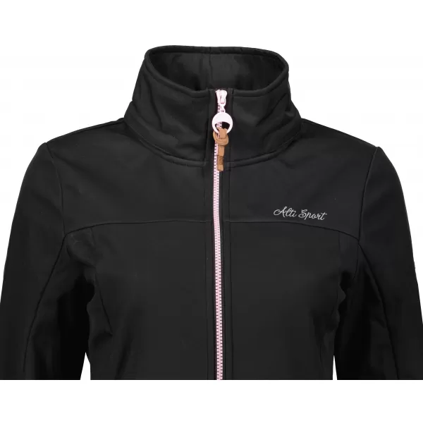  Softshell-Mantel für Damen ALTISPORT CIARA SCHWARZ/ROSA 