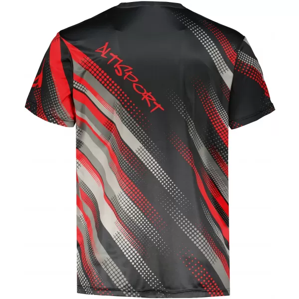  Funktionelles Premium-T-Shirt für Herren ALTISPORT VOJ/ALM028TR01 SCHWARZ UND ROT 