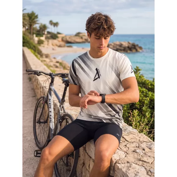  Funktionelles Premium-T-Shirt für Herren ALTISPORT VOJ/ALM028TR01 SCHWARZ UND WEIß 