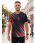Funktionelles Premium-T-Shirt für Herren ALTISPORT VOJ/ALM028TR01 SCHWARZ UND ROT