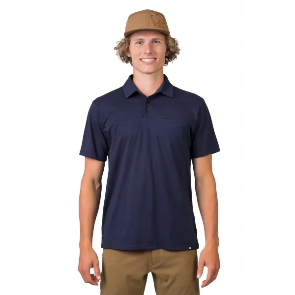  Herren-T-Shirt mit Kragen HANNAH KAJAN MAROKKANISCHES BLAUMEL 