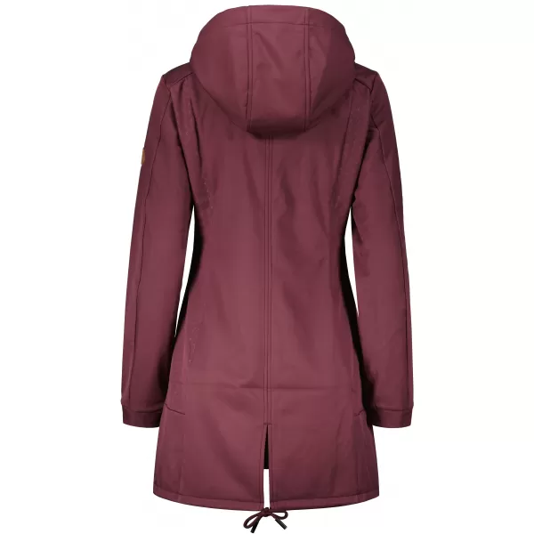  Softshell-Mantel für Damen ALTISPORT CIARA BURGUNDERROT/VIOLETT 