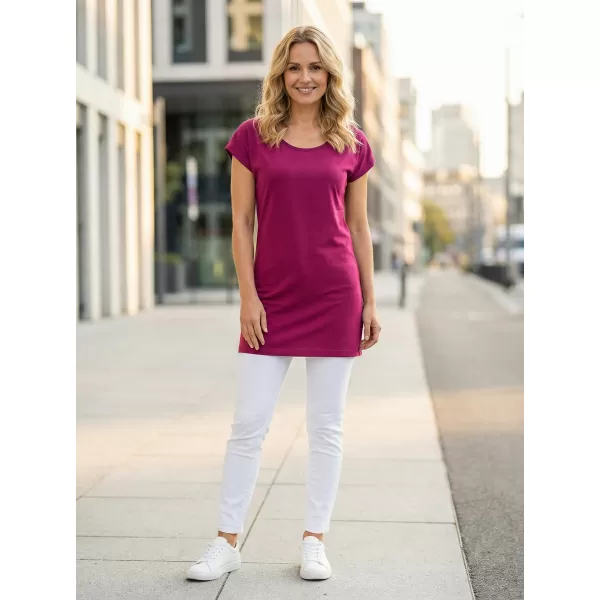  Langes T-Shirt für Damen ALTISPORT NoPrint NP/ALW321 FUCHSIE 
