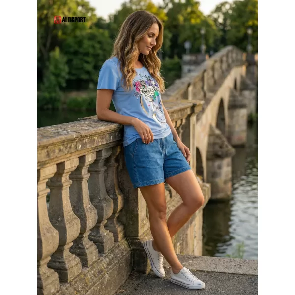  Damen-T-Shirt KIXMI SINDY SCHWARZ 