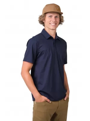 Herren-T-Shirt mit Kragen HANNAH KAJAN MAROKKANISCHES BLAUMEL