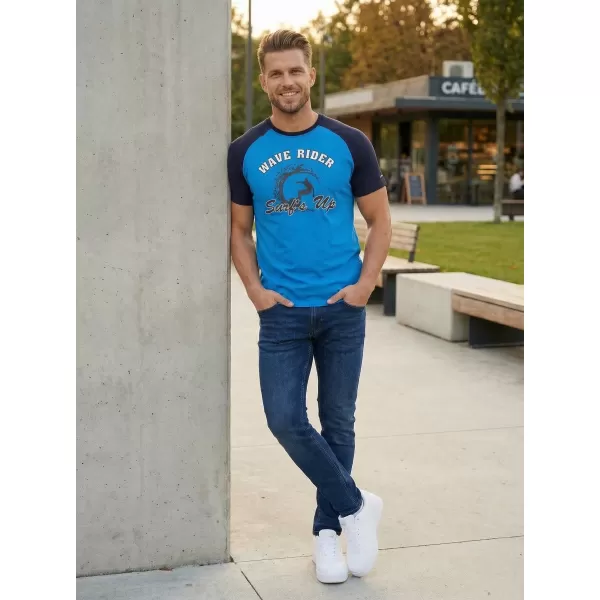  Herren-T-Shirt SAM 73 ESTEBAN MT 841 LEUCHTEND BLAU 
