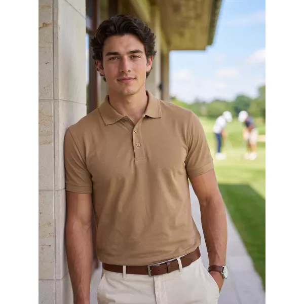  Herren-T-Shirt mit Kragen ALTISPORT NP/ALM302 SANDIG 