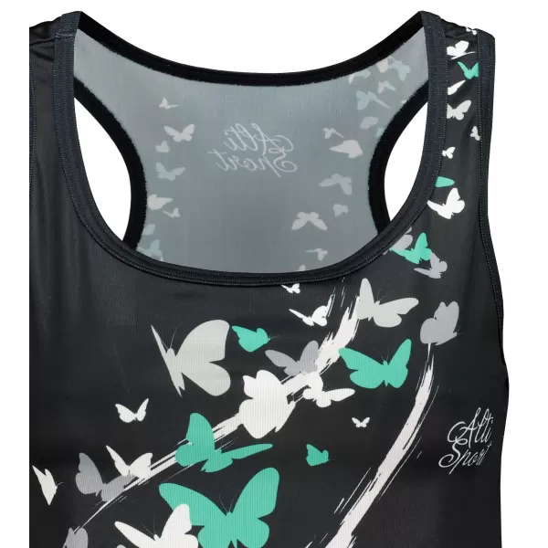  Hochwertiges Funktions-Tanktop für Damen ALTISPORT VOJ/ALW022TIL01 SCHWARZ/TÜRKIS 