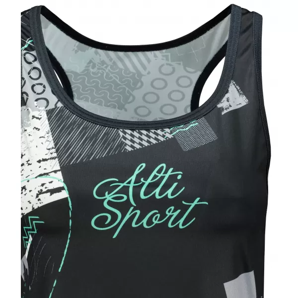  Hochwertiges Funktions-Tanktop für Damen ALTISPORT VOJ/ALW009TIL01 SCHWARZ/TÜRKIS 