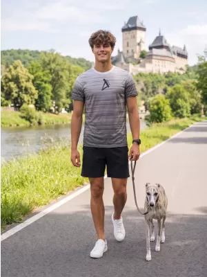Premium-T-Shirt für Herren ALTISPORT VOJ/ALM031TR01 SCHWARZ UND WEIß