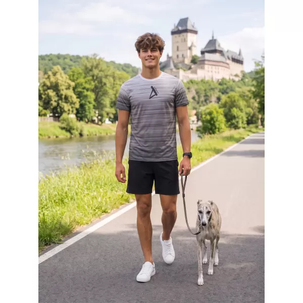  Premium-T-Shirt für Herren ALTISPORT VOJ/ALM031TR01 SCHWARZ UND WEIß 