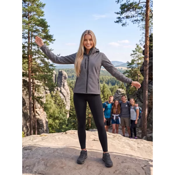  Softshelljacke für Damen ALTISPORT NP/ALW125 DUNKELGRAUE HIGHLIGHTS 