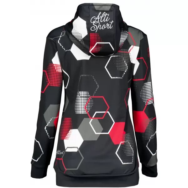  Hochwertiges Funktions-Sweatshirt für Damen ALTISPORT VOJ/ALW037MI01 SCHWARZ UND ROT 