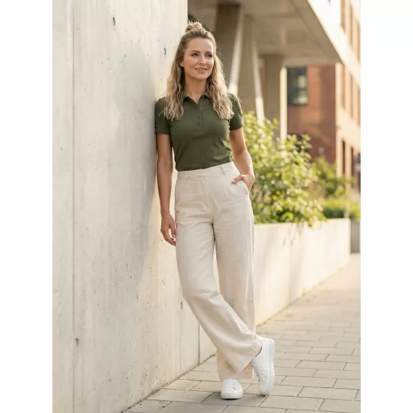  Damen-T-Shirt mit Kragen ALTISPORT NP/ALW012 MILITÄR 