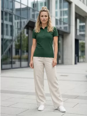 Damen-T-Shirt mit Kragen ALTISPORT NP/ALW012 DUNKELGRÜN