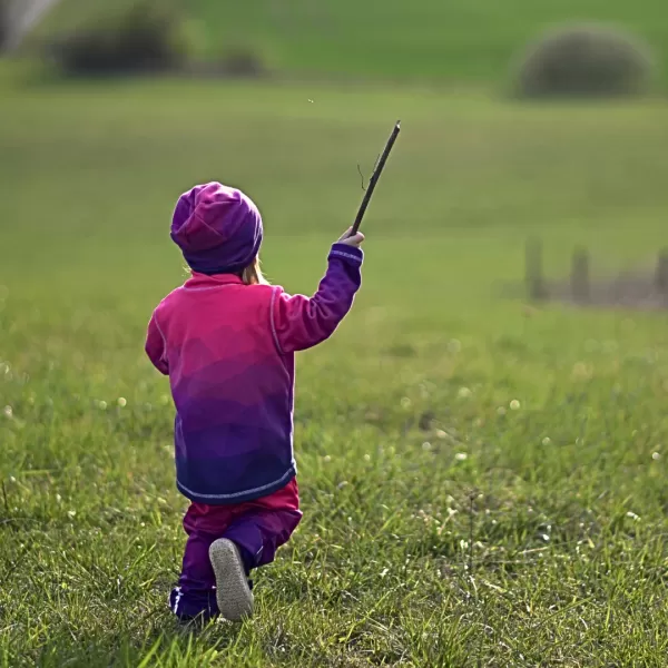  Fleece-Sweatshirt für Kinder WAMU MOZAIKA FIALOVÁ GRÜN 