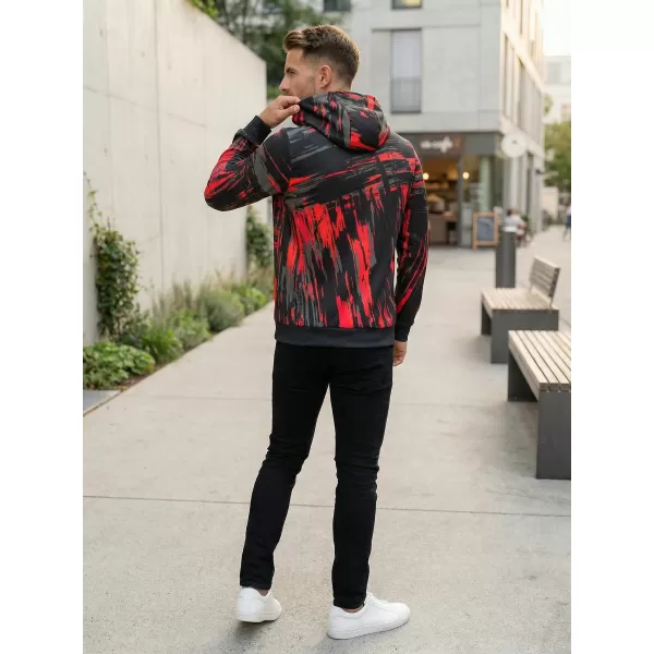  Premium-Sweatshirt für Herren ALTISPORT VOJ/ALM010MI01 SCHWARZ UND ROT 