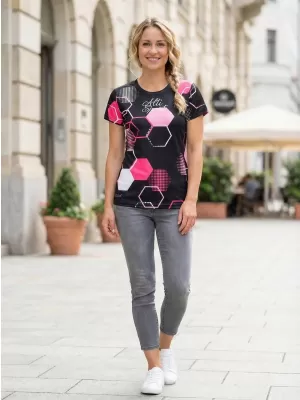 Hochwertiges Funktions-T-Shirt für Damen ALTISPORT VOJ/ALW037TR01 SCHWARZ ROSA
