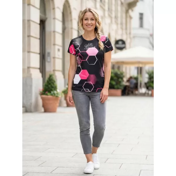  Hochwertiges Funktions-T-Shirt für Damen ALTISPORT VOJ/ALW037TR01 SCHWARZ ROSA 