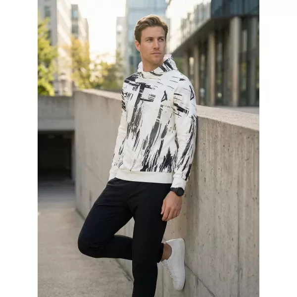  Premium-Sweatshirt für Herren ALTISPORT VOJ/ALM010MI01 SCHWARZ UND WEIß 
