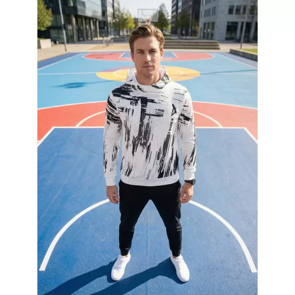  Premium-Sweatshirt für Herren ALTISPORT VOJ/ALM010MI01 SCHWARZ UND WEIß 