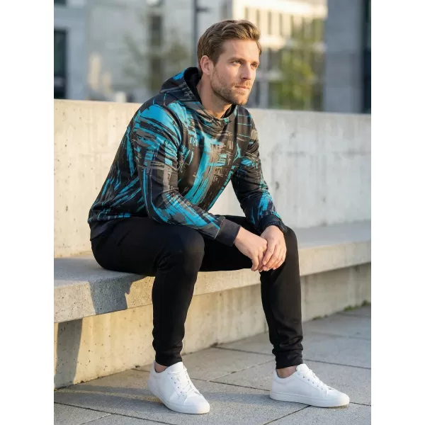  Premium-Sweatshirt für Herren ALTISPORT VOJ/ALM010MI01 SCHWARZ/SMARAGD 