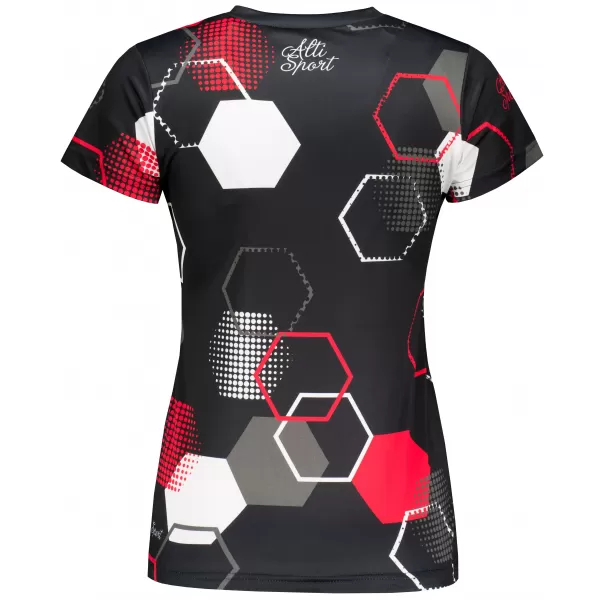  Hochwertiges Funktions-T-Shirt für Damen ALTISPORT VOJ/ALW037TR01 SCHWARZ UND ROT 