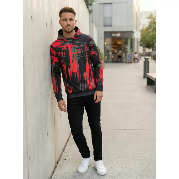  Premium-Sweatshirt für Herren ALTISPORT VOJ/ALM010MI01 SCHWARZ UND ROT 