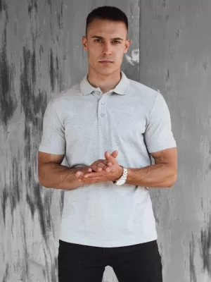Herren t -Shirt mit einem Kragen DSTREET PX0597 HELLGRAU
